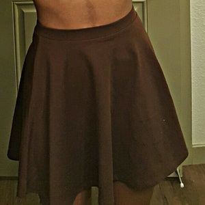 Brown skater skirt