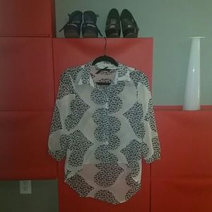 SOLD - Skulls and Hearts Blouse