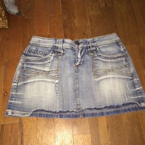 Hydraulic Denim Skirt