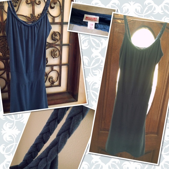 Comfortable Navy blue braided strap sundress. Sz M