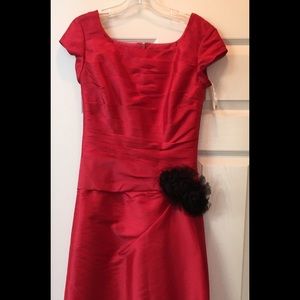 Cranberry Taffeta Dress