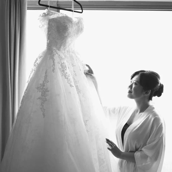 Lace wedding gown