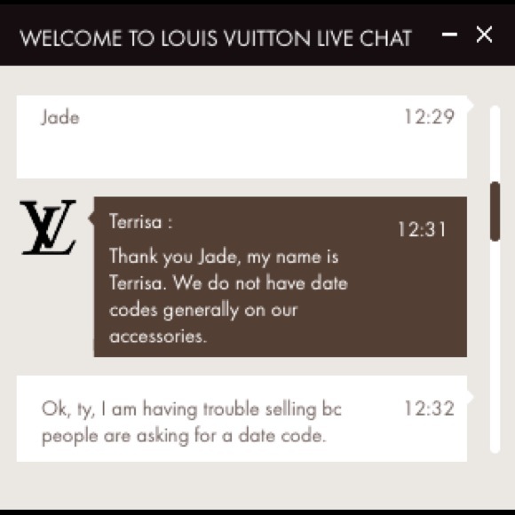 LV online chat IRT date codes on bag charms! READ! - Picture 2 of 4