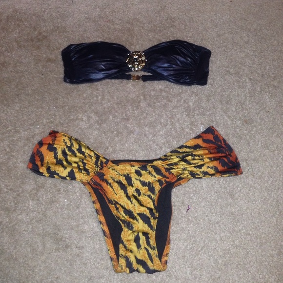 Victoria Secret tiger bathing suit set