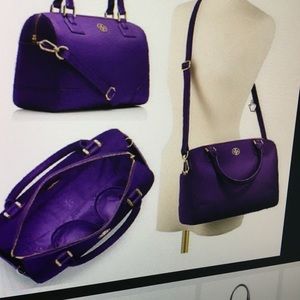 Purple Tory Burch Robinson Handbag