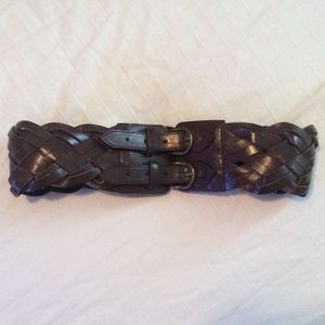 Dark brown braided belt