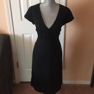 J Crew classic black suiting dress lined fitted 8