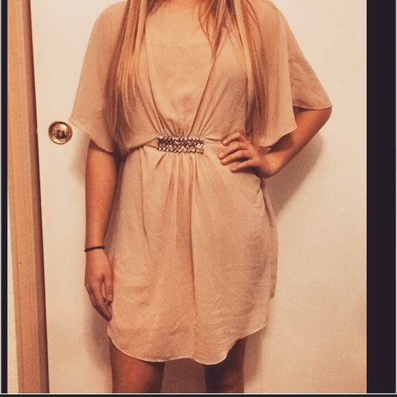 light pink, mini dress