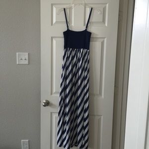 Maxi dress - blue & white