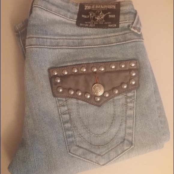 True Religion Studded Light Jeans