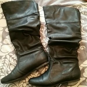 Knee high leather boots