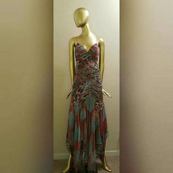 LA FEMME | Backless Silk Chiffon Evening Dress - Picture 4 of 4