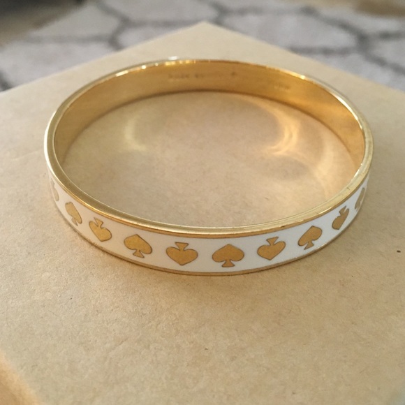 Kate Spade Bangle Bracelet White/Gold