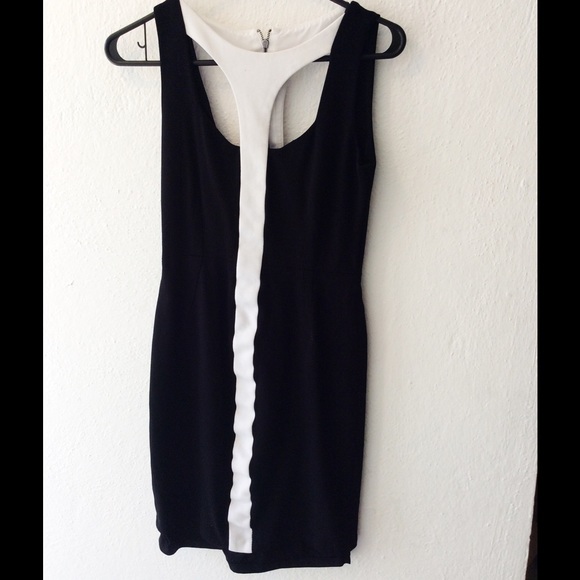 BCBG black and white dress