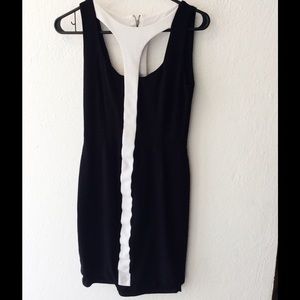 BCBG black and white dress