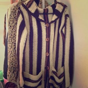 Knitted sweater cardigan