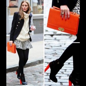 Olivia + Joy Splendid Orange Clutch/Crossbody Bag