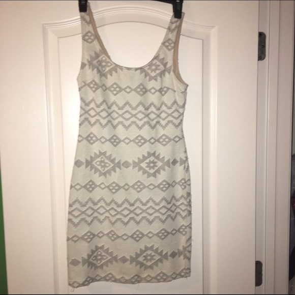 Beige Aztec dress