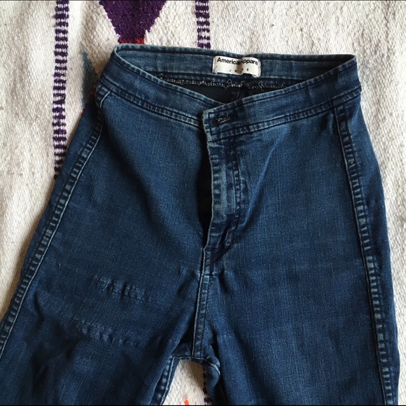 American Apparel High-Waist Easy Jean in Dark Wash