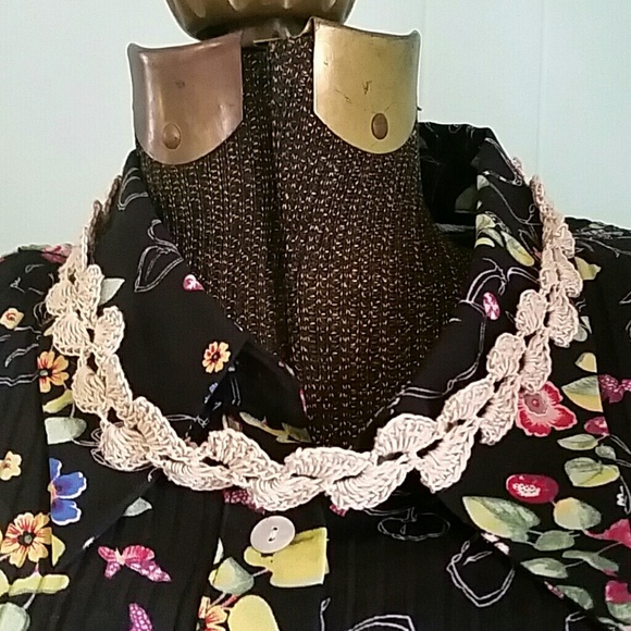 Crocheted Leaf Boho Headband - Picture 3 of 4