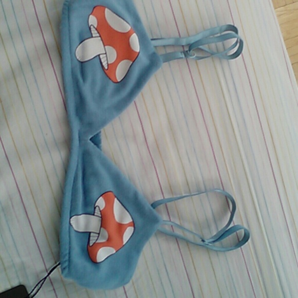 Blue Mushroom Bra