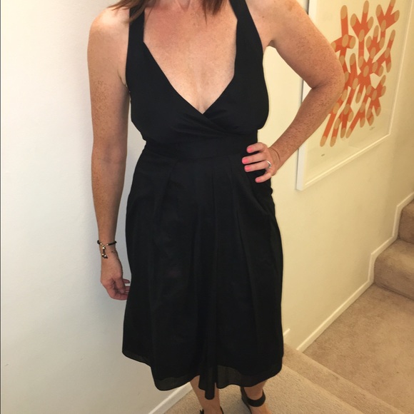 Theory altar neck black dress