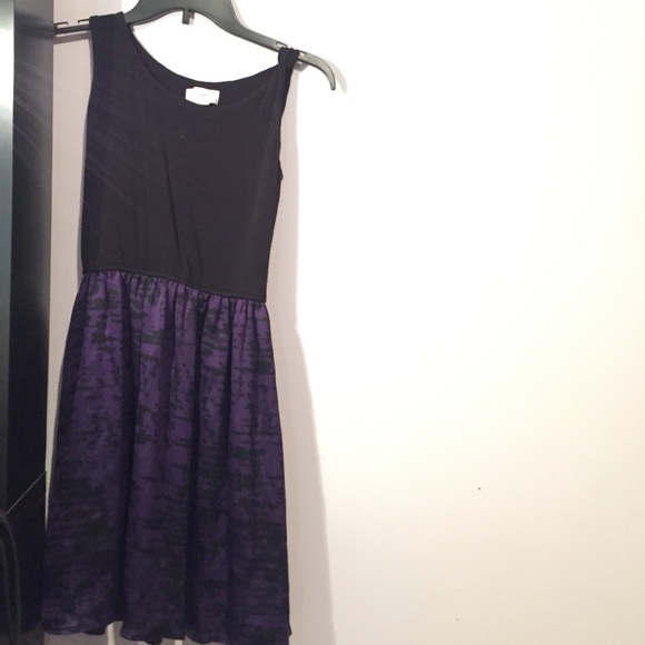 Bloomingdales purple skirted mini dress