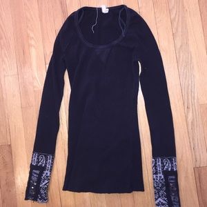 Waffle weaved long sleeve shirt
