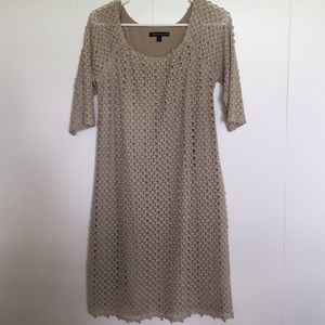 Tan Lace Dress - Worn Once! fully lined.