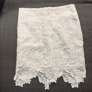 Forever 21 White Lace Skirt