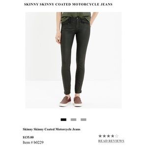 Madewell coated jeans