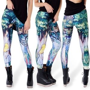 NWT Blackmilk Alice in Wonderland Leggings