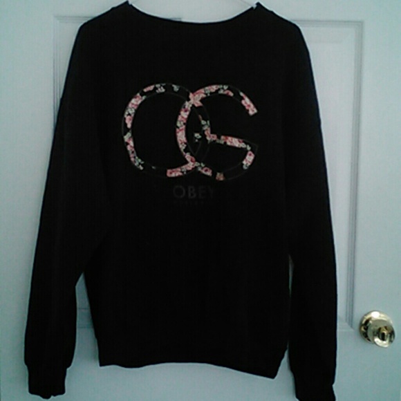 Floral Obey Pullover Sweatshirt