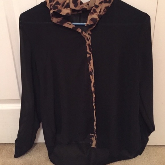 boutique cheetah blouse