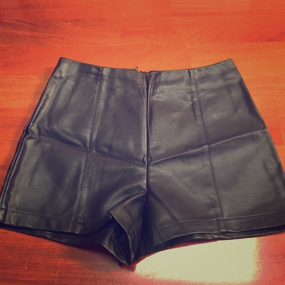 Faux Leather Shorts
