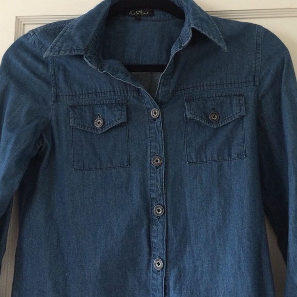 Denim button down