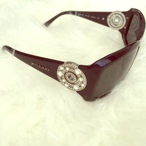 Bvlgari Black sunglasses with crystal temples
