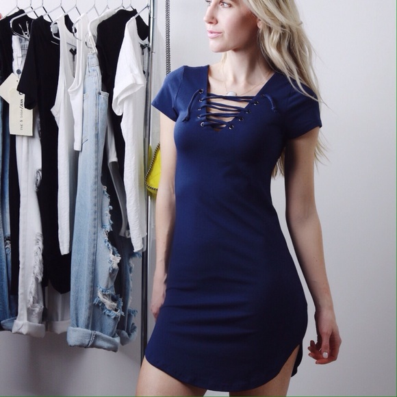 SOLD OUT Tied Up Navy Mini - Picture 4 of 4