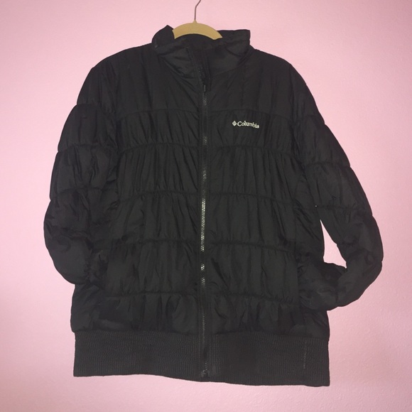Women's omni-heat black puffy jacket