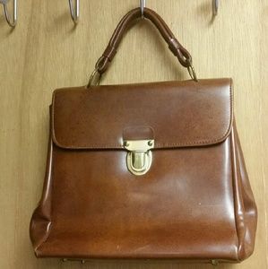Vintage Brown Pleather Handbag