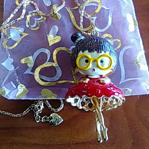 Betsey Johnson Ballerina Sweater necklace