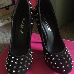 Black Spiked high heels