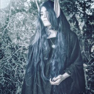Hot Topic Sweaters - 🔮Oversized Hood Cloak Fringe Poncho Black Goth🆕 Hot Topic Sweaters - 🔮Oversized Hood Cloak Fringe Poncho Black Goth🆕