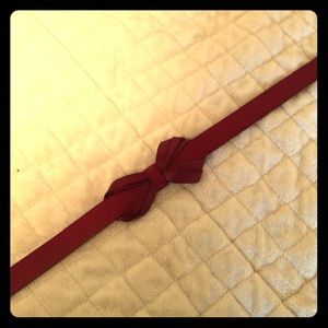 Dark Red Fossil Bow Belt