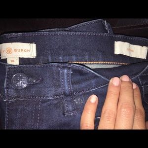 Tory Burch blue jean leggings