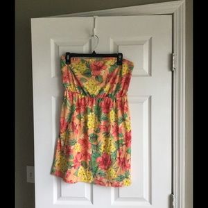 Mossimo Supply Co. Strapless floral print dress
