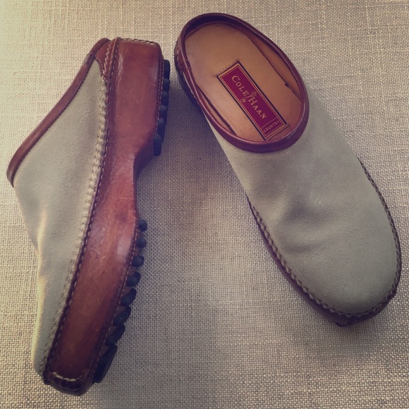 Cole Haan suede and leather mule