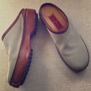 Cole Haan suede and leather mule