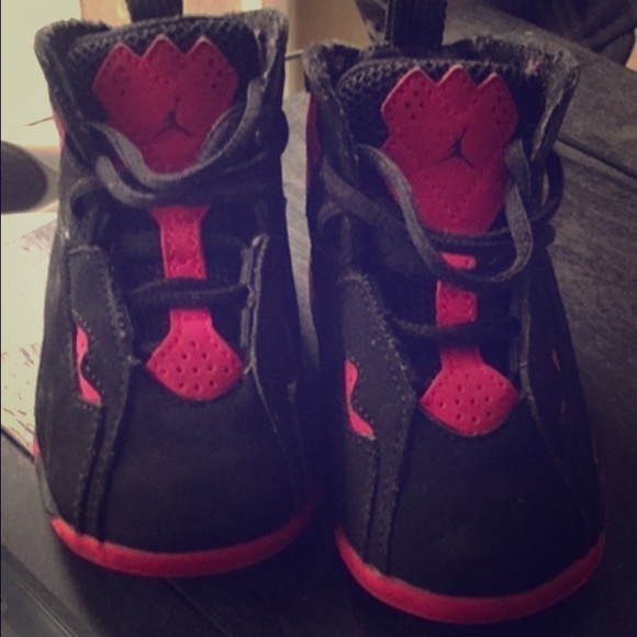 Pink and Black Air Jordan's
