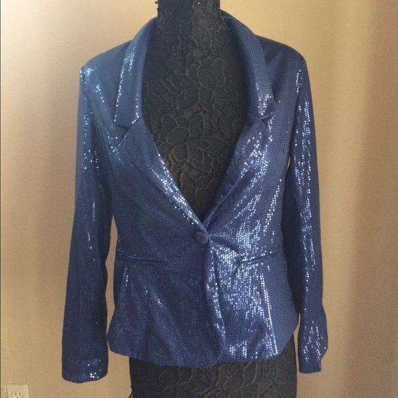 Robert Louis blue sequin blazer
